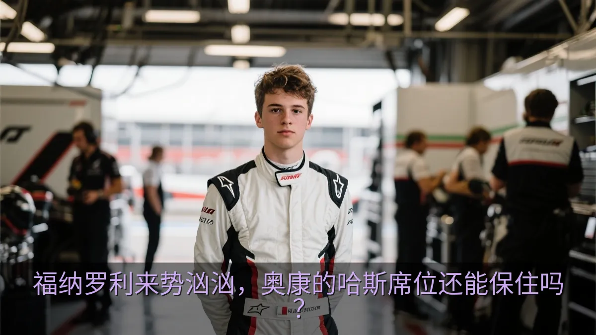 年轻赛车手在维修区准备参加比赛